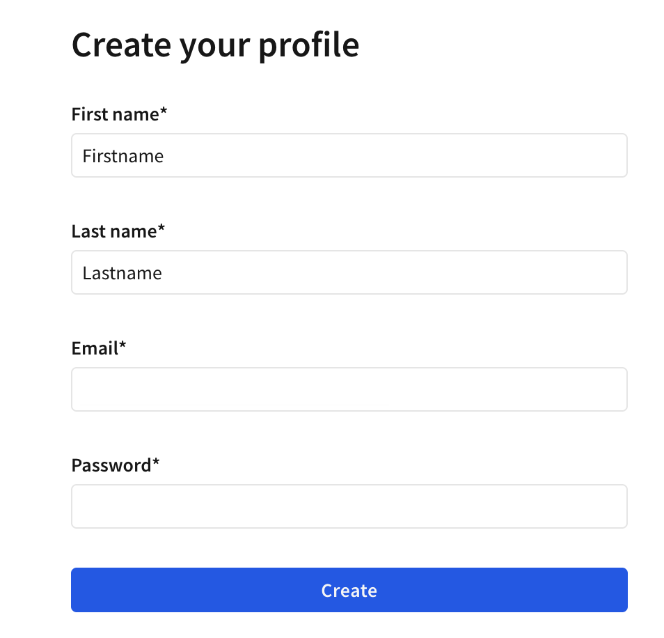 Click the '+ New project' button on the top right